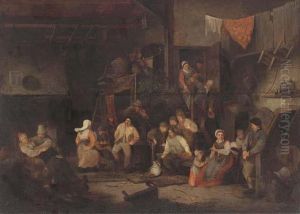 Peasants Drinking And Merrymaking In A Tavern