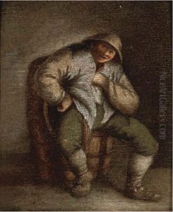 A Peasant Seated In An Interior A Peasant Seated In An Interior