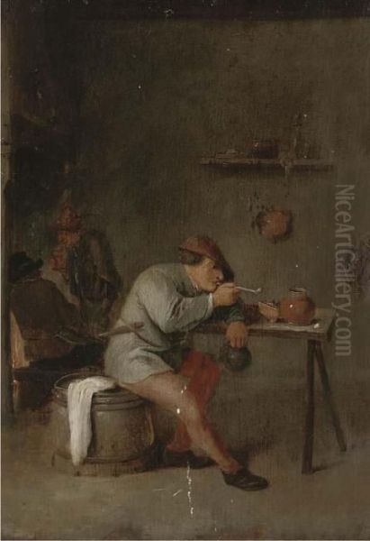 A Smoking Man In An Interior - view 1