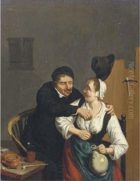 A Peasant Couple In A Tavern - view 1
