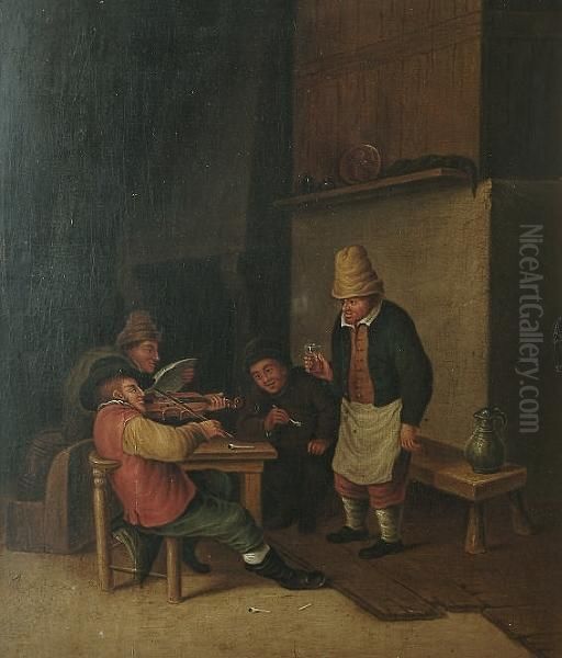 Peasants Making Music In A Tavern Interior - view 1
