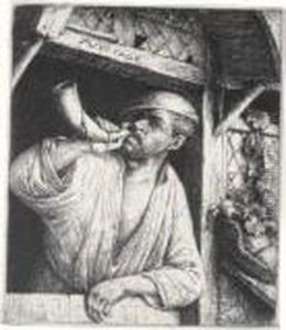 Baker Sounding His Horn (g., Holl.7)