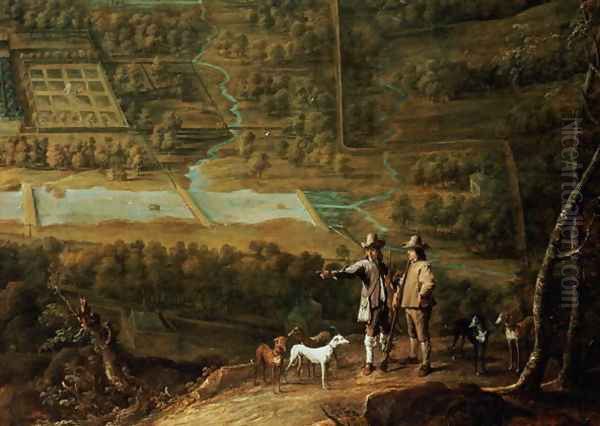 Landscape with sportsmen - view 1