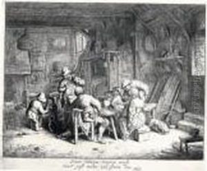 An Interesting Group Of Etchings By Adriaen Van Ostade by Adriaen Jansz. Van Ostade