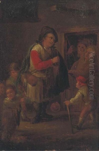 A Pedlar At A Cottage Door - view 1