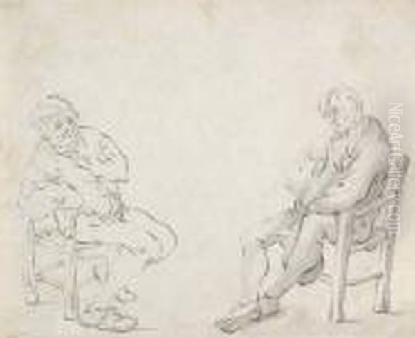 Two Seated Men - view 1