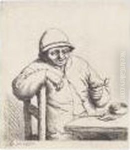 Smoker Leaning On The Back Of A Chair (g., Holl.6)