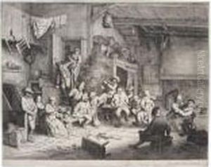 The Dance In The Inn (g., Holl.49) by Adriaen Jansz. Van Ostade