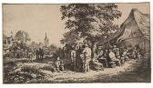 Two Etchings.
The Dance Under The Trellis by Adriaen Jansz. Van Ostade