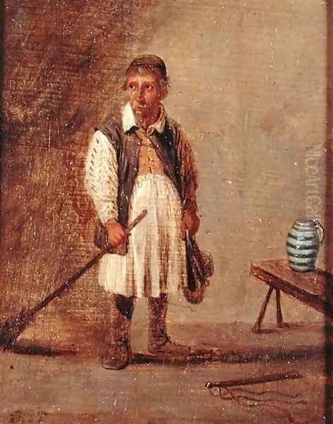 Domestic Worker Holding a Broom, c.1680 - view 1