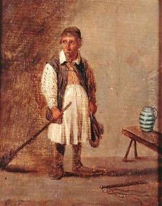 Domestic Worker Holding a Broom, c.1680