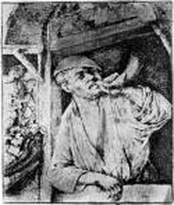 The Baker Sounding His Horn by Adriaen Jansz. Van Ostade