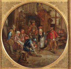 Peasants Merry Making In An Inn by Adriaen Jansz. Van Ostade