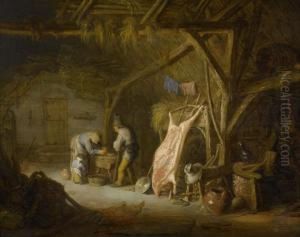 Peasant Family In A Barn.