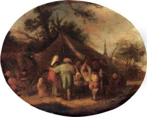 Peasants At A 'kermesse' by Isaack Jansz. van Ostade