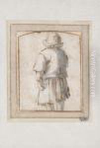 Homme De Dos by Isaack Jansz. van Ostade