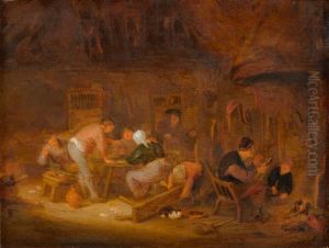 Inn Scene. by Isaack Jansz. van Ostade