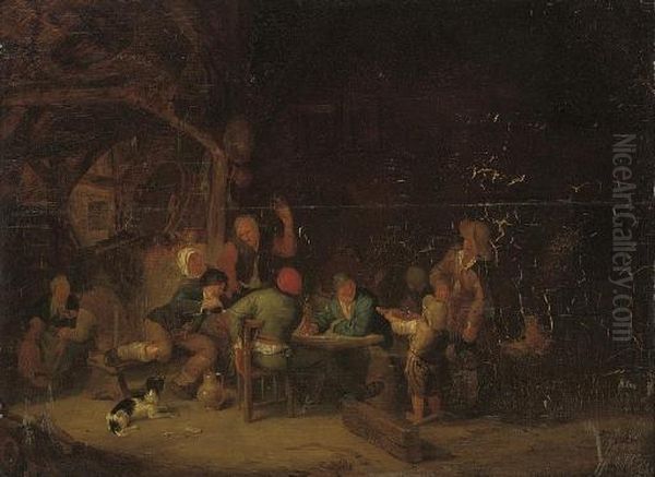 Peasants Merrymaking In A Barn - view 1