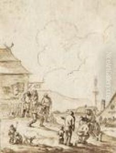 Bauern Beim Boulespiel