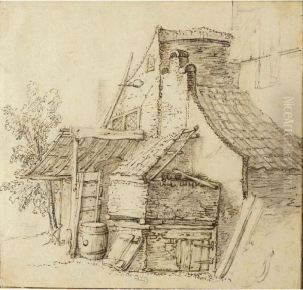 Study Of The Side Of A Farmhouse - view 1