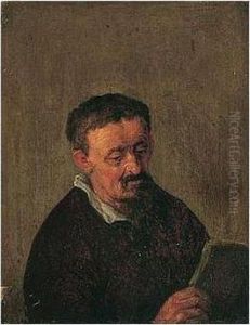 Study Of A Bearded Man Reading A Book