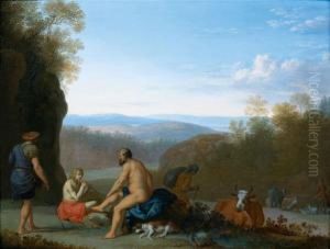 Mercure Et Argus by Cornelis Van Poelenburch