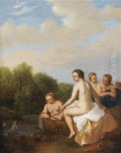 Nymphs Bathing by Cornelis Van Poelenburch