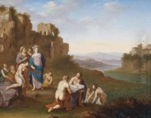 The Finding Of Moses by Cornelis Van Poelenburch