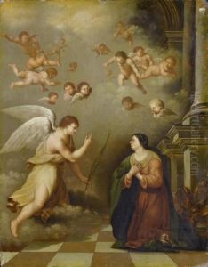 The Annunciation by Cornelis Van Poelenburch