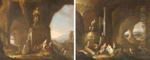 Riposo Di Diana Con Le Ninfee Dopo La Caccia by Cornelis Van Poelenburch