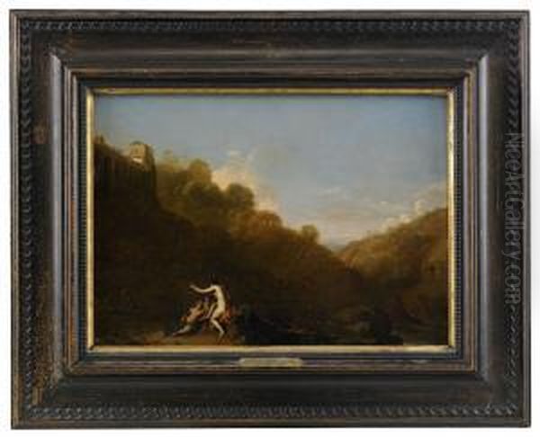 Pastoralt Landskap Med Figurscen - view 1