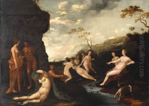 Diana And Callisto by Cornelis Van Poelenburch