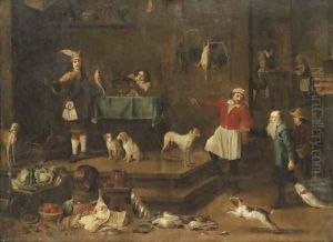 The interior of a palace kitchen by David The Younger Teniers