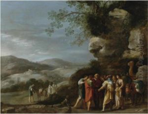 Joseph Sold Into Slavery by Cornelis Van Poelenburch
