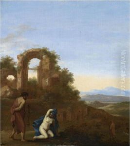 Judah And Tamar In An Italianate Landscape