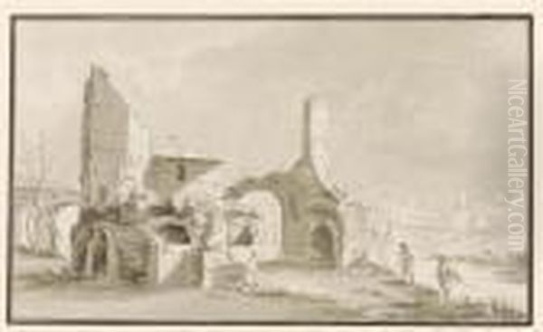 Peasants Mowing In Front Of A Ruin - view 1