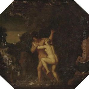 Pan And Syrinx by Cornelis Van Poelenburch