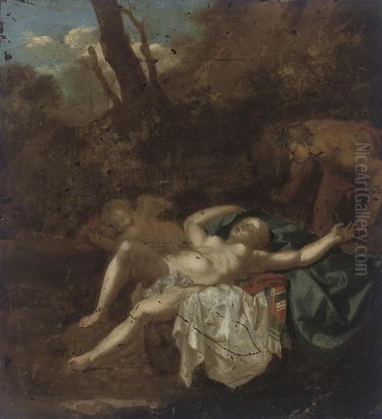 Venus And Cupid Asleep In A Landscape - view 1