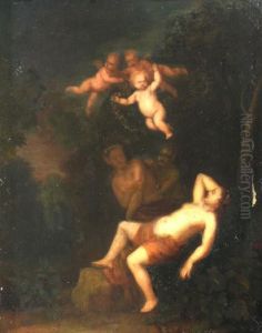 Susanne Und Die Beiden Alten by Cornelis Van Poelenburch
