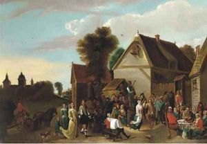 A village kermesse by David The Younger Teniers