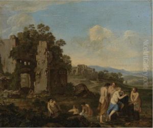 Arcadian Landscape by Cornelis Van Poelenburch