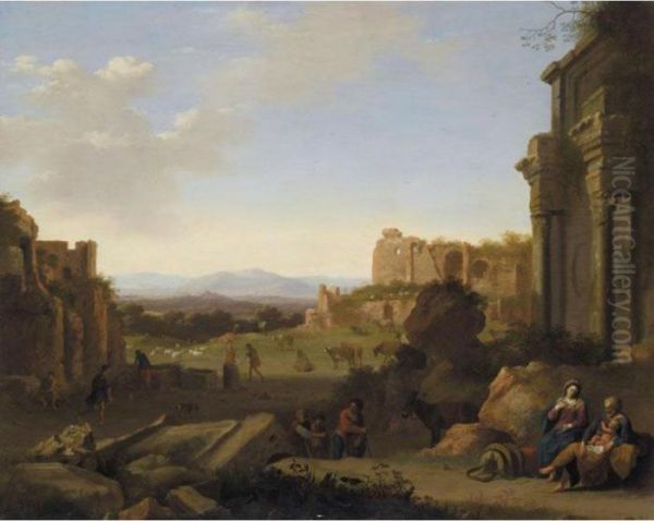 Italian Landscape With The Rest On The Flight Into Egypt - view 1