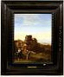 Tobie Et L'ange by Cornelis Van Poelenburch
