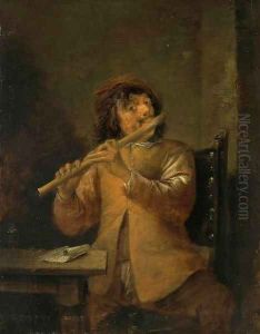 The Flautist by David The Younger Teniers