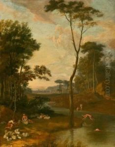 Studio Of Cornelis Van Poelenburgh by Cornelis Van Poelenburch