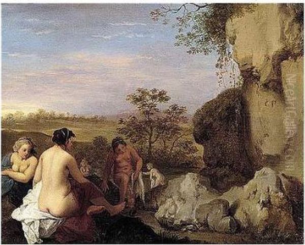 A Classical Landscape With Bathing Nymphs - view 1