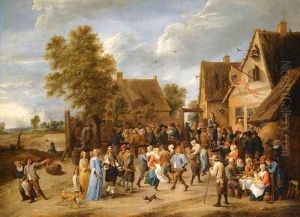 Village Revel with Aristocratic Couple by David The Younger Teniers