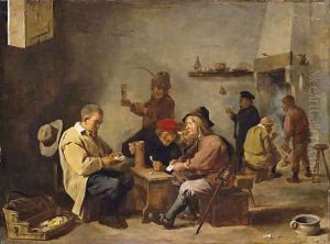 Card players in an inn by David The Younger Teniers