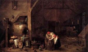 The Old Man and the Maid by David The Younger Teniers