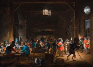 Guardroom with monkeys